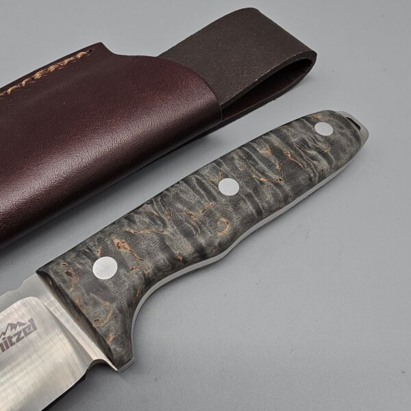 Schnitzel TRI Limited Edition RWL-34 Stahl und Premium Holzgriff Outdoormesser Europe Edition Lederscheide