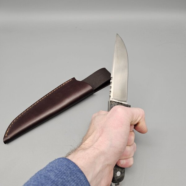 Schnitzel TRI Limited Edition RWL-34 Stahl und Premium Holzgriff Outdoormesser Europe Edition Lederscheide