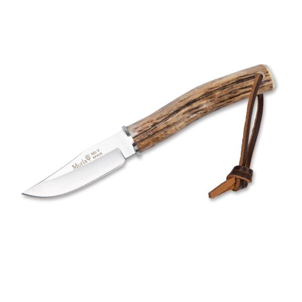 Muela BW-6A Hirschhorn Griff Lederscheide Jagdmesser
