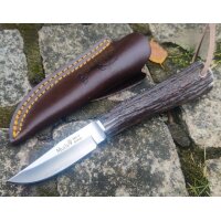 Muela BW-6A Hirschhorn Griff Lederscheide Jagdmesser