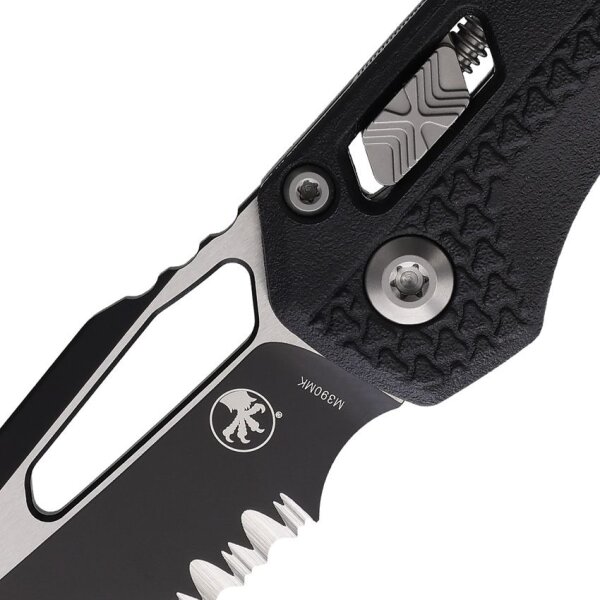 Microtech MSI Ram-Lok M390MK Stahl und schwarzer Klingenbeschichtung Serrated