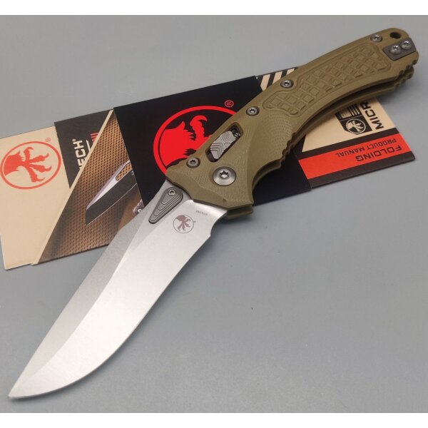 Microtech Amphibian S/E Ram Lok OD Böhler M390MK Stahl Stonewash