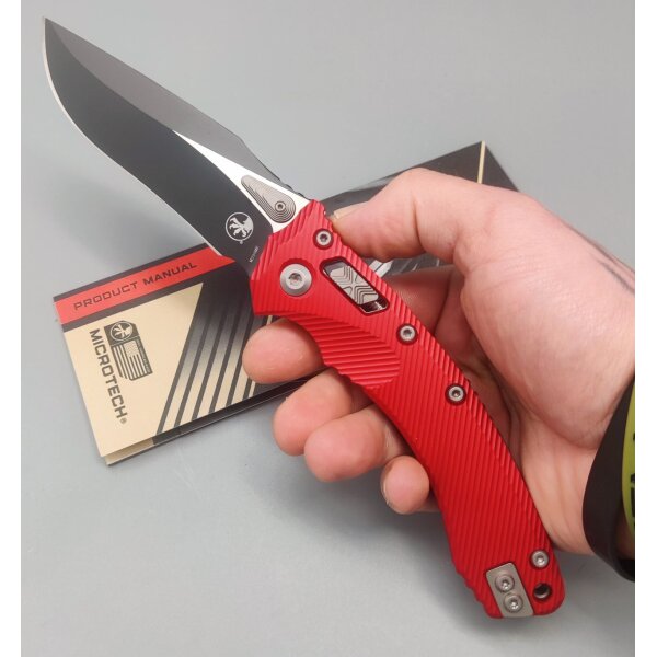 Microtech Amphibian Ram Lok Red Aluminium Böhler M390MK Stahl