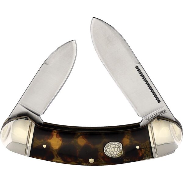 Rough Ryder Bow Canoe Imitation Tortoise Slipjoint Shell Schildplattimitat