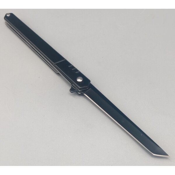 Albainox Tanto Steel Linerlock Taschenmesser 3Cr13MoV Stahl Schwarz