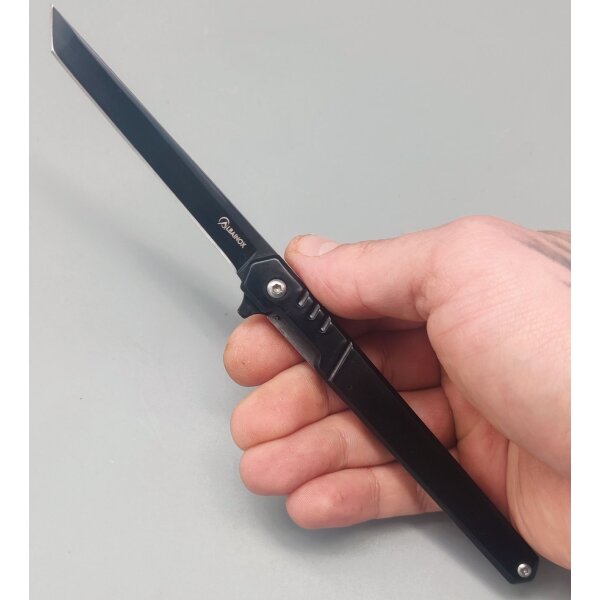 Albainox Tanto Steel Linerlock Taschenmesser 3Cr13MoV Stahl Schwarz