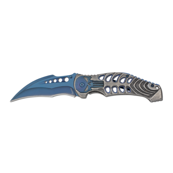 Albainox Souvenir Linerlock Taschenmesser 3Cr13MoV Stahl Skull