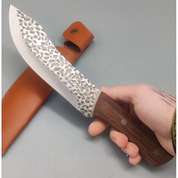 Albainox Hunting Knife Fixed Blade 3Cr13MoV Stahl Holzgriff