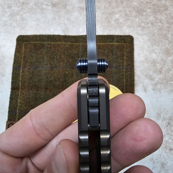 Spartan Blades SF5 Custom Chad Nichols Damast Harsey Folder - King TUT Egypt Made in USA