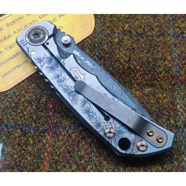 Spartan Blades SF5 Custom Damast Chad Nichols Harsey Folder - RONIN GUNFIGHTER