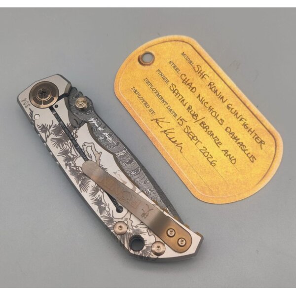 Spartan Blades SF5 Custom Damast Chad Nichols Harsey Folder - RONIN GUNFIGHTER