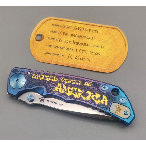 Spartan Blades SF5 USA Magnacut Stahl Harsey Folder - Grafiti - Graffiti America
