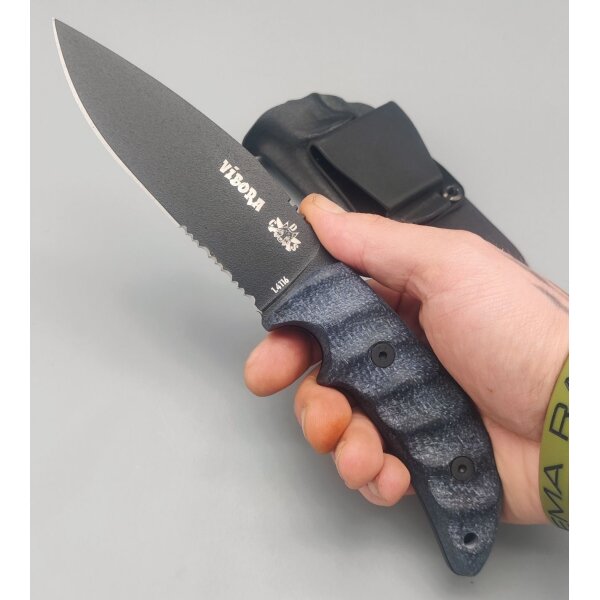 J&V Vibora Fahrtenmesser 4116 Stahl Micarta Griff Kydexscheide