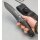 J&V Hercules Black Fahrtenmesser Sleipner Stahl Micarta Griff Lederscheide