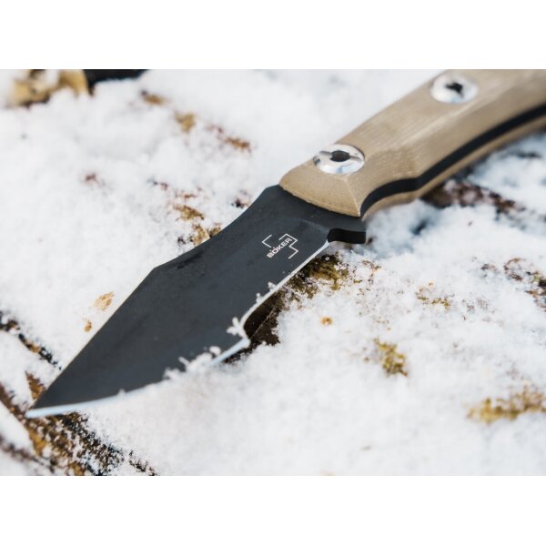 Böker Plus Micro Tracker 2.0 EDC Fixed Blade 1095 Stahl Micarta 02BO117