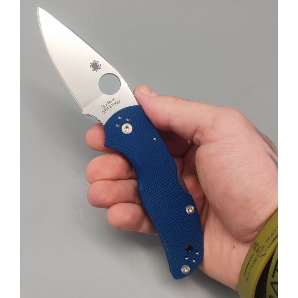 Spyderco Native 5 Blue G10 CPM-SPY27 PlainEdge 01SP1306