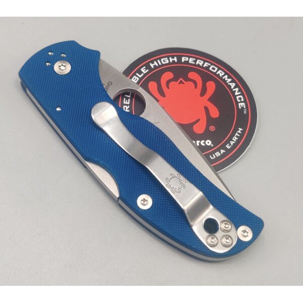 Spyderco Native 5 Blue G10 CPM-SPY27 PlainEdge 01SP1306
