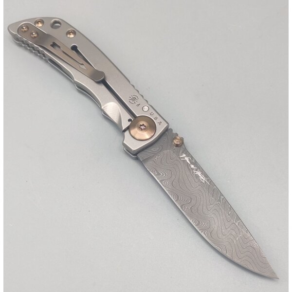 Spartan Blades SF10 Harsey Folder Chad Nichols Damast Bronze