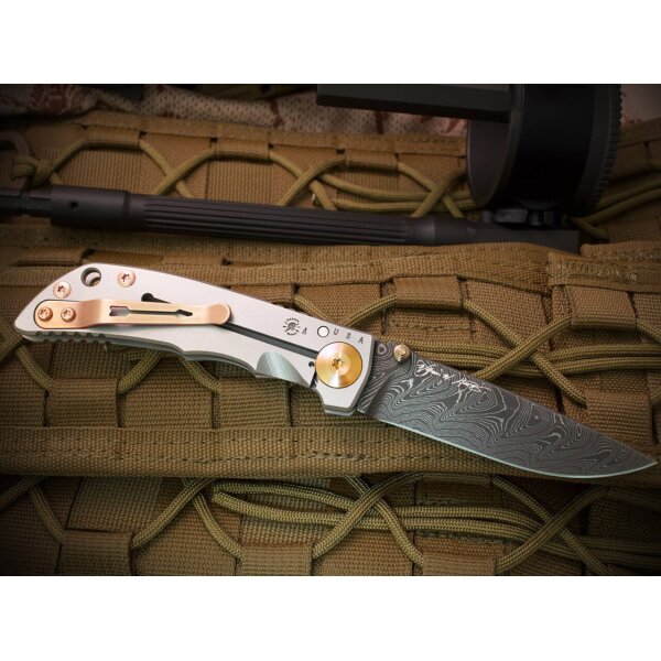 Spartan Blades SF10 Harsey Folder Chad Nichols Damast Bronze