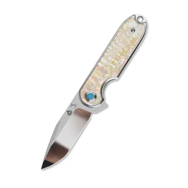 QSP Knife Nebula QS168-A Perlmuttgriff 14C28N Stahl