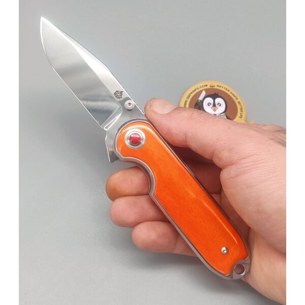 QSP Knife Nebula QS168-D Knochengriff 14C28N Stahl