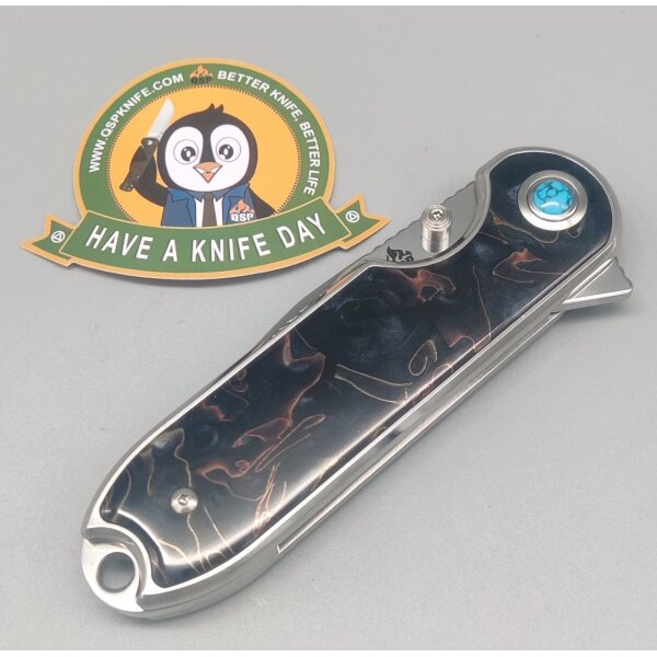 QSP Knife Nebula QS168-E Resingriff 14C28N Stahl