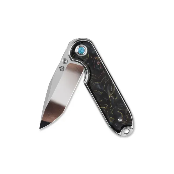 QSP Knife Nebula QS168-E Resingriff 14C28N Stahl