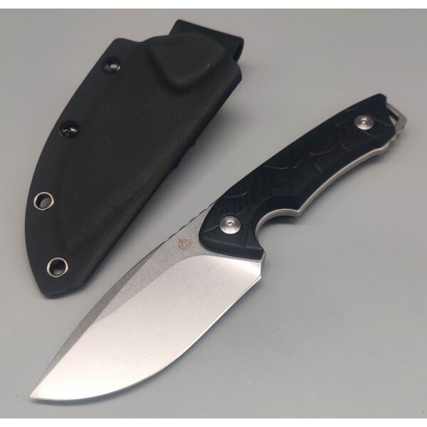 QSP Knife Tiny TOT Fixed Blade QS169-A1 G10 Black