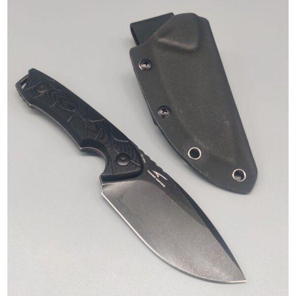 QSP Knife Tiny TOT Fixed Blade QS169-A2 G10 Black
