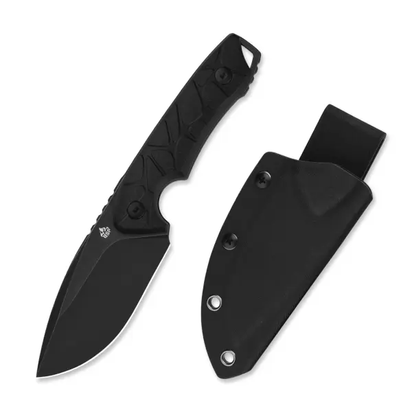 QSP Knife Tiny TOT Fixed Blade QS169-A2 G10 Black