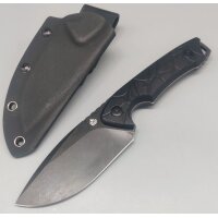QSP Knife Tiny TOT Fixed Blade QS169-A2 G10 Black