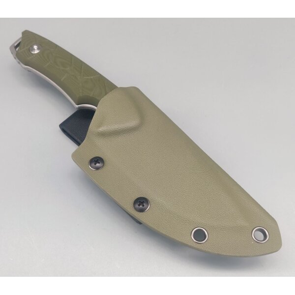 QSP Knife Tiny TOT Fixed Blade QS169-B1 G10 OD Green