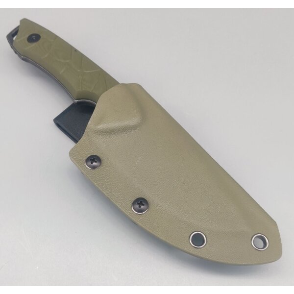QSP Knife Tiny TOT Fixed Blade QS169-B2 G10 OD Green