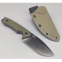 QSP Knife Tiny TOT Fixed Blade QS169-B2 G10 OD Green