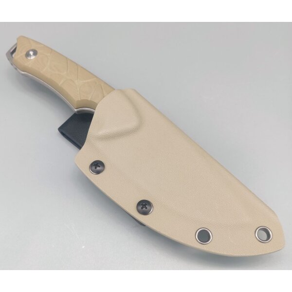 QSP Knife Tiny TOT Fixed Blade QS169-C1 G10 Sand