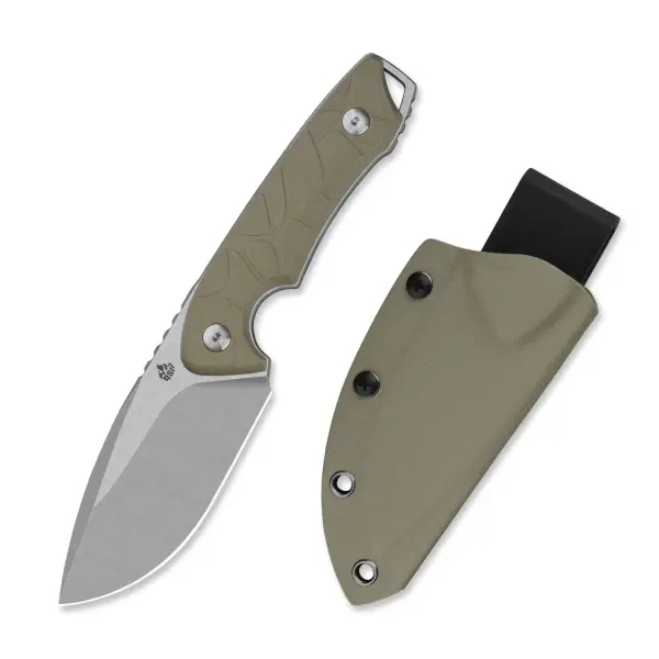 QSP Knife Tiny TOT Fixed Blade QS169-C1 G10 Sand
