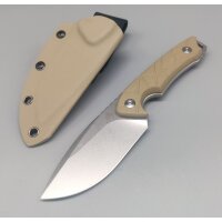 QSP Knife Tiny TOT Fixed Blade QS169-C1 G10 Sand