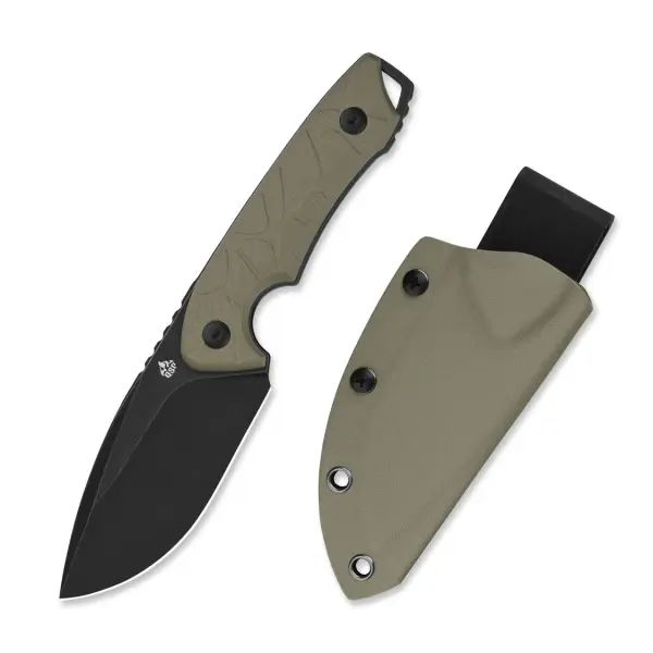 QSP Knife Tiny TOT Fixed Blade QS169-C2 G10 Sand