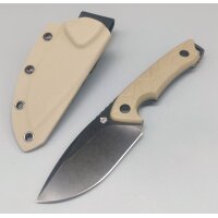 QSP Knife Tiny TOT Fixed Blade QS169-C2 G10 Sand