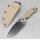QSP Knife Tiny TOT Fixed Blade QS169-C2 G10 Sand