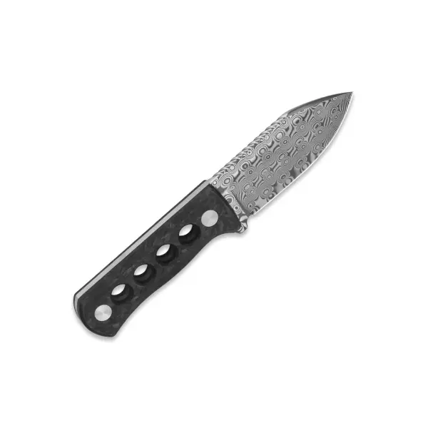 QSP Knife Canary Neck Knife QS141-L Laminat Damast Kohlefaser Glow in the Dark