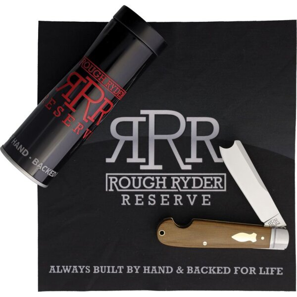 Rough Ryder Reserve One Arm Razor D2 Slipjoint Tan Micarta