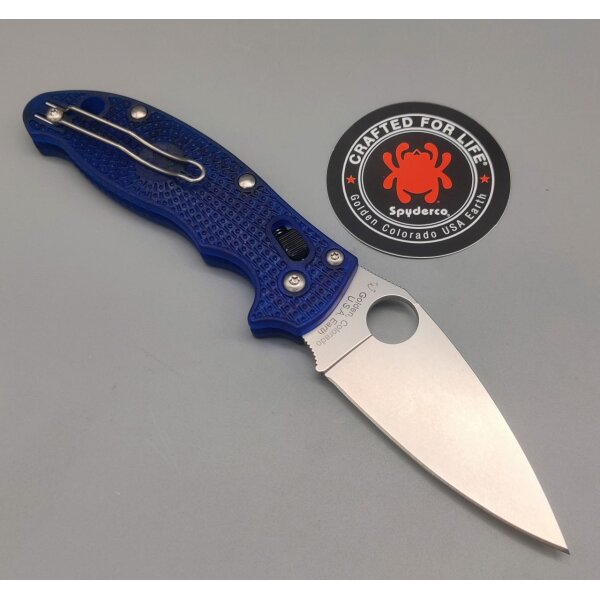 Spyderco C101PBL2 Manix 2 FRCP Translucent Blue Blau CTS-BD1 Ball Bearing Lock Made in USA