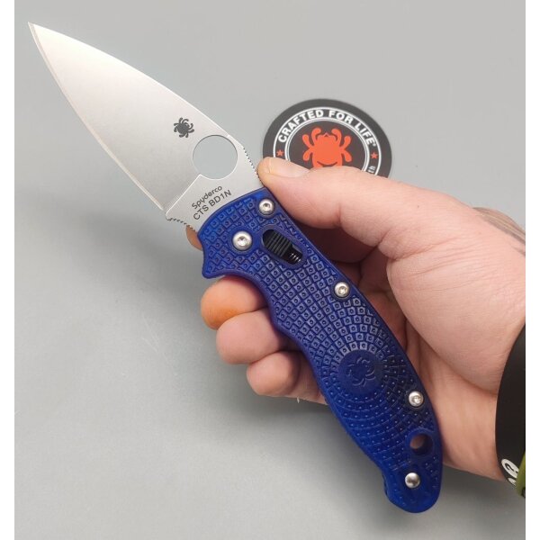 Spyderco C101PBL2 Manix 2 FRCP Translucent Blue Blau CTS-BD1 Ball Bearing Lock Made in USA
