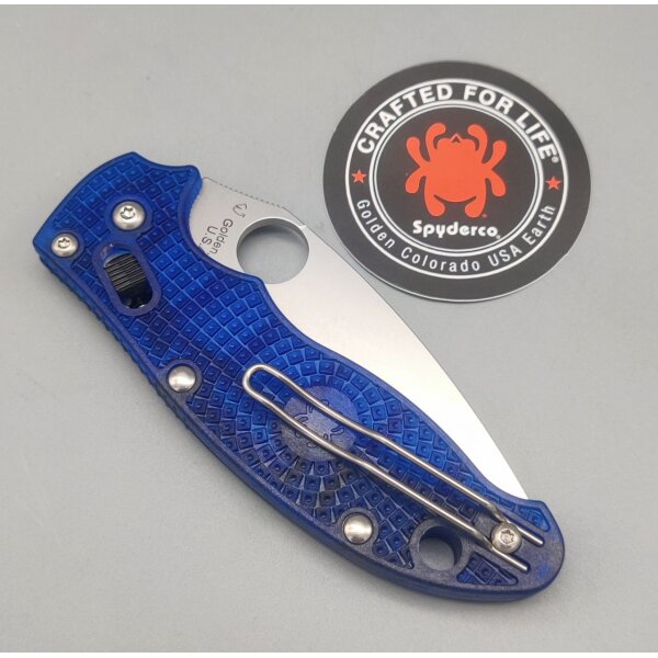 Spyderco C101PBL2 Manix 2 FRCP Translucent Blue Blau CTS-BD1 Ball Bearing Lock Made in USA