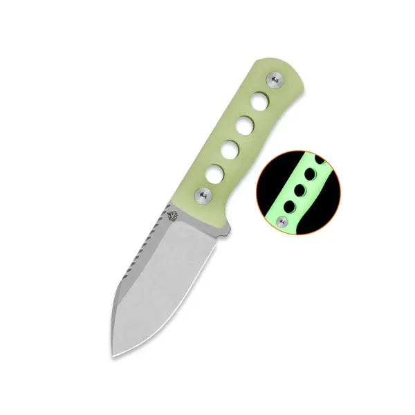 QSP Knife Canary Neck Knife QS141-K1 14C28N Stahl Resin Glow in the Dark