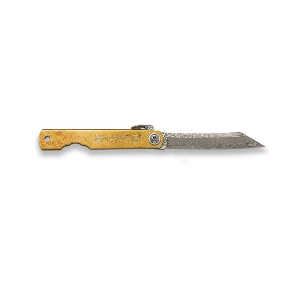 Joker Shape Friction Folder Damast Stahl Messinggriff
