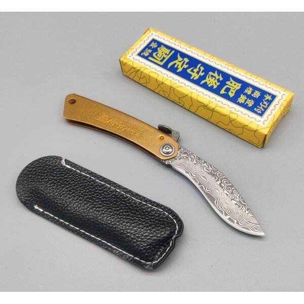 Joker JKR Kukri Friction Folder Damast Stahl Messinggriff