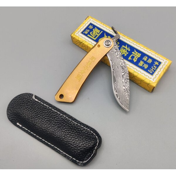 Joker JKR Kukri Friction Folder Damast Stahl Messinggriff