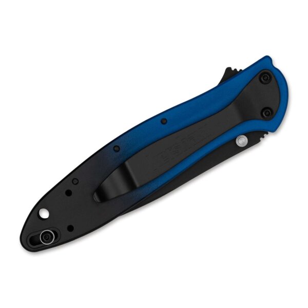 Kershaw Leek Aluminum Blue Black Gradient Black Blade Taschenmesser Magnacut AO Assisted Opener